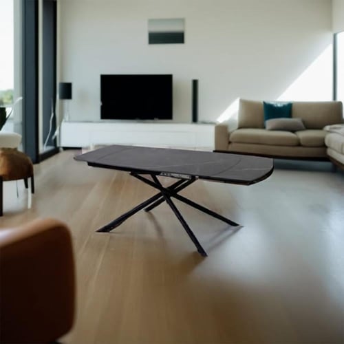 طاولة طعام بورسلان طعام قابلة للتكبير تتسع4-8