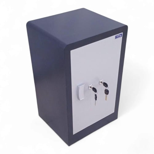 خزنة أمان حديدية بلون رصاصي غامق تصميم متين لحماية...