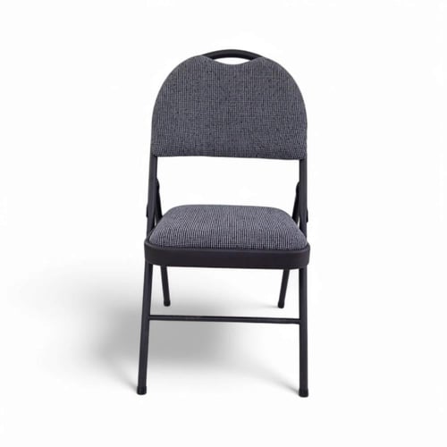 كرسي قابل للطي ارضي للرحلات لون رصاصي بخامة معدن م...