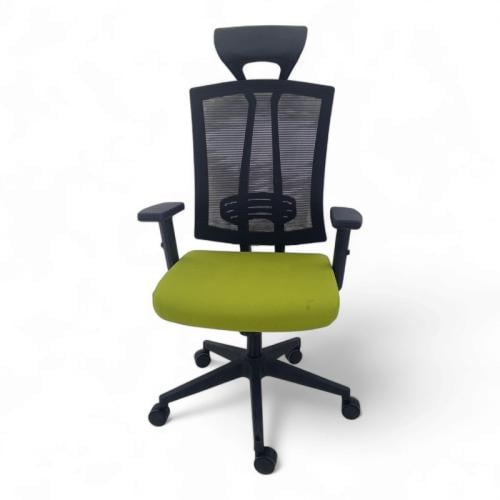 كرسي دوار ظهر شبك أخضر