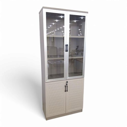 دولاب ملفات شفاف زجاج​ على خشب سعر رخيص من كونسنت...