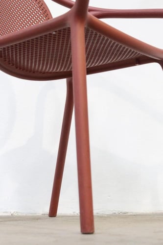 كرسي شبكي بلاستيكي ثابت متعدد الاستخدام