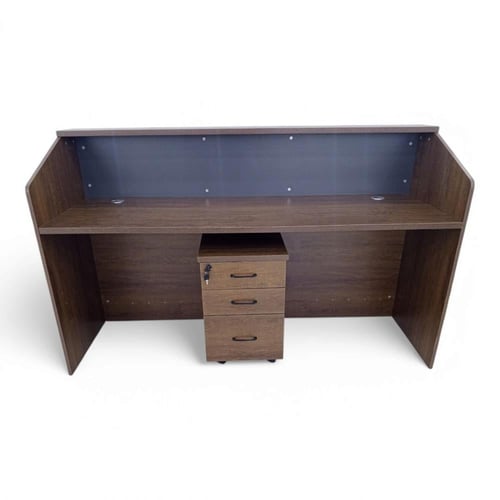 كونتر استقبال خشبي مع ادراج باحجام مختلفة وسعر رخي...