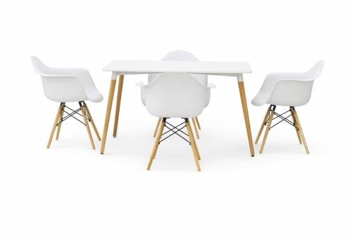 طقم جلسة طاولة واربعة كراسي مريحة