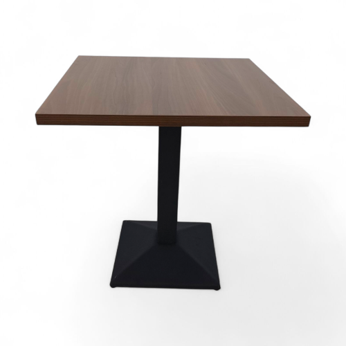 طاولة مطاعم MDF بقاعدة حديد لون بني (بعيب بسيط)