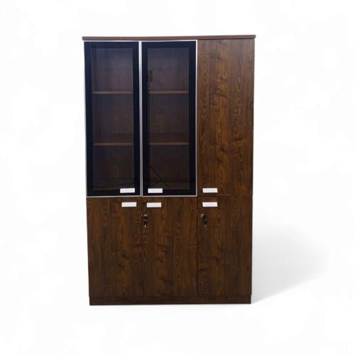 دولاب ملفات واسع بادراج لون بني خشب MDF