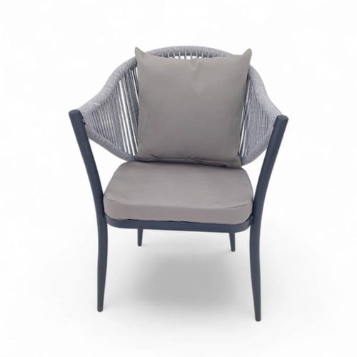 كرسي مريح على خطوط فاخرة بلون رمادي سعر منافس من ك...