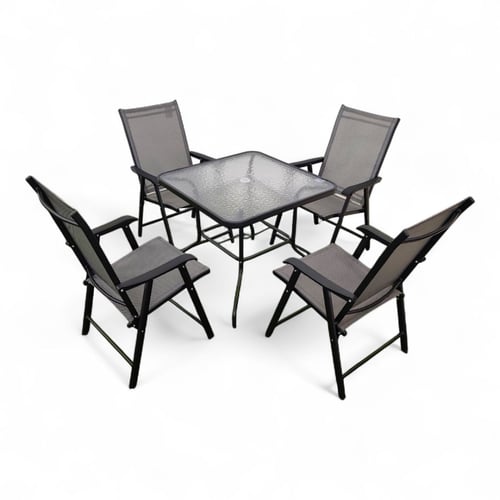 طقم جلسة فاخرة 1+4 مع مظله فاخرة من كونسنت لون اسو...