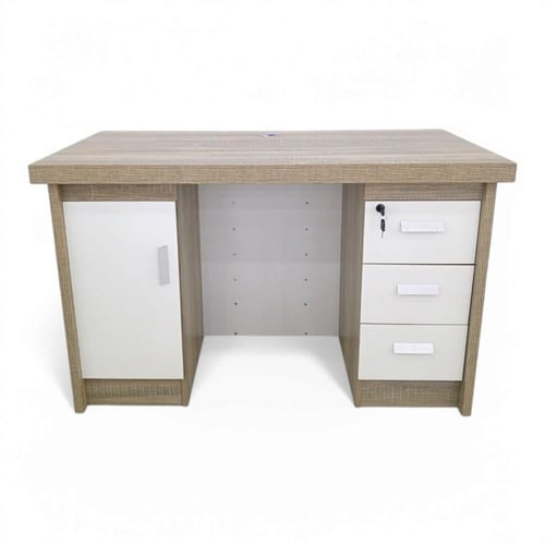 طاولة مكتب مميزة بأدراج جانبية خشب MDF لون كموني