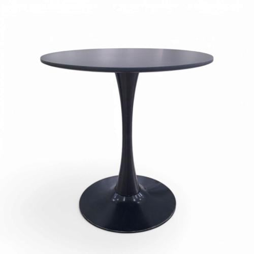 طاولة كاوفي دائرية سطح خشب لون اسود من كونسنت جدة