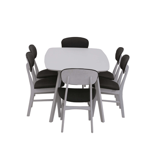 طقم طاولة طعام لستة اشخاص بكراسي مريحة