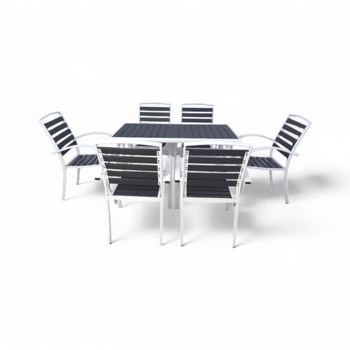 طقم جلسة خارجية متكامل من طاولة وكراسي بتصميم عصري