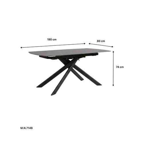 طاولة طعام بورسلان طعام قابلة للتكبير تتسع4-8