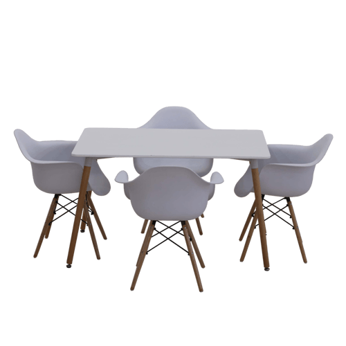 طقم جلسة طاولة واربعة كراسي مريحة