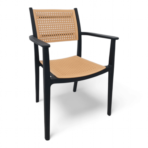 كرسي مقاهي خارجي فيبر – تصميم عملي ومريح