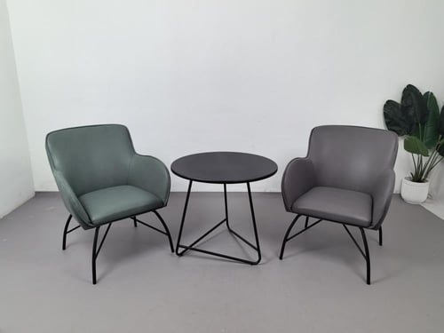 طقم جلسة فاخرة 1+4 بلونية الاخضر والرصاصي