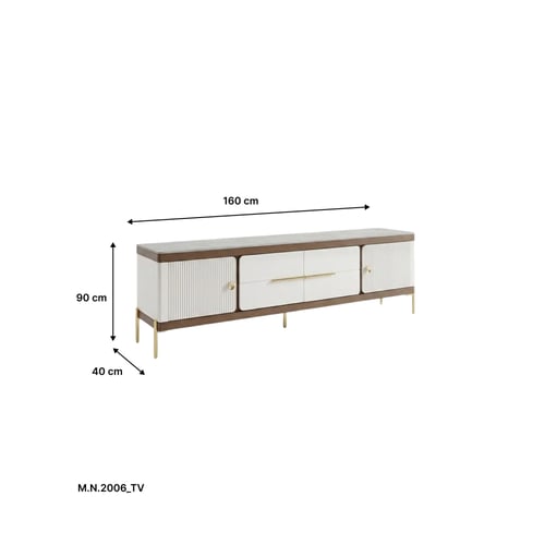 طاولة بلازما - بسطح بورسلان وخشب MDF - لون بني على...
