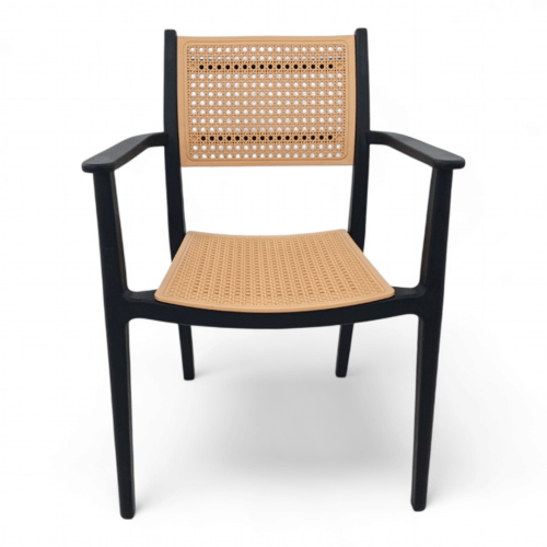 كرسي مقاهي خارجي فيبر – تصميم عملي ومريح