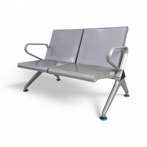 كراسي إنتظار ثنائية حديد لون رصاصي