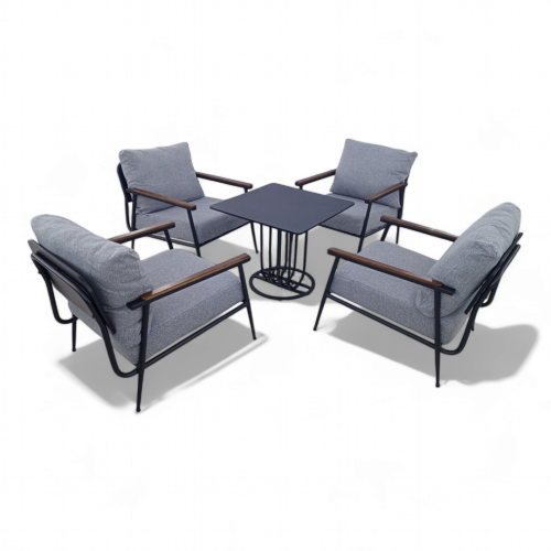 طقم جلسة قماش 1+ 4 بعدة الوان