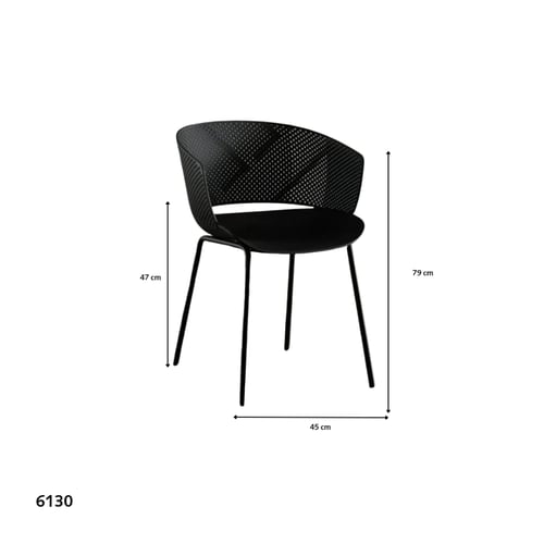 كرسي مقهى عصري، إطار معدني، تصميم مريح مع ظهر مثقب...