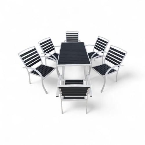 طقم جلسة خارجية متكامل من طاولة وكراسي بتصميم عصري