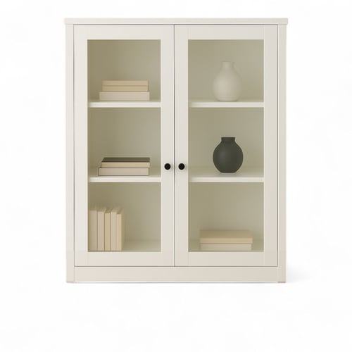 دولاب معدن أبيض متعدد الاستخدامات بدرف قزاز – تخزي...