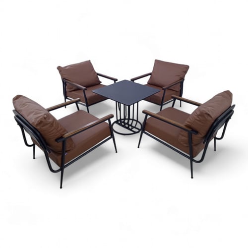 طقم جلسة قماش 1+ 4 بعدة الوان