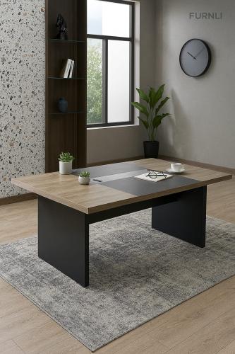 طاولة اجتماعات خشب لون كموني باحجام مختلفة