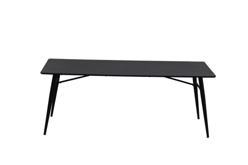 طقم طاولة طعام ستة اشخاص سطح خشب وكراسي جلد فاخر