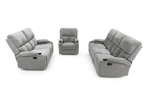 طقم كنب استرخاء فاخر – 6 مقاعد (مفرد + ثنائي + ثلا...