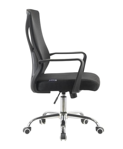 كرسي مكتب دوار ظهر شبك جلسه قماش لون اسود