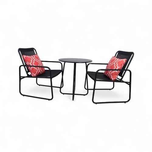 طقم جلسة خارجية عملية وعصرية – كرسيين مريحين مع طا...