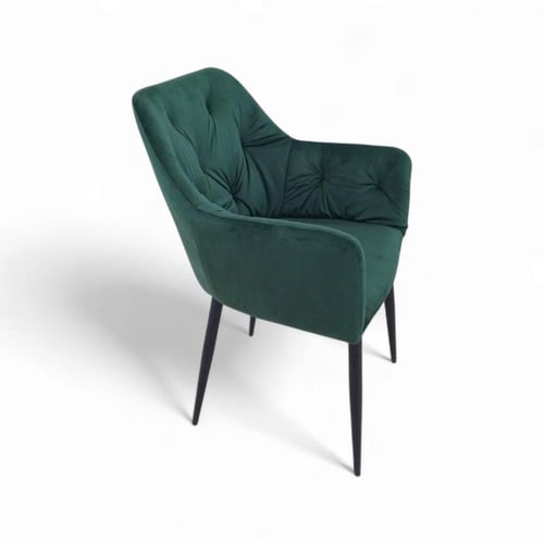 كرسي انيق قماش لون أخضر من كونسنت