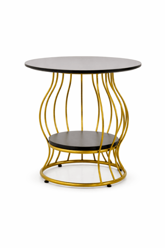 طاولة قهوة بتصميم عصري، سطح MDF رمادي مع قاعدة حدي...