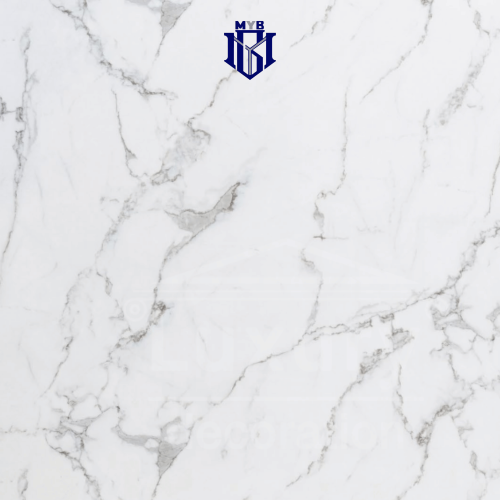 بديل رخام أبيض مرخم (290 × 122) سم سماكة 3 ملم