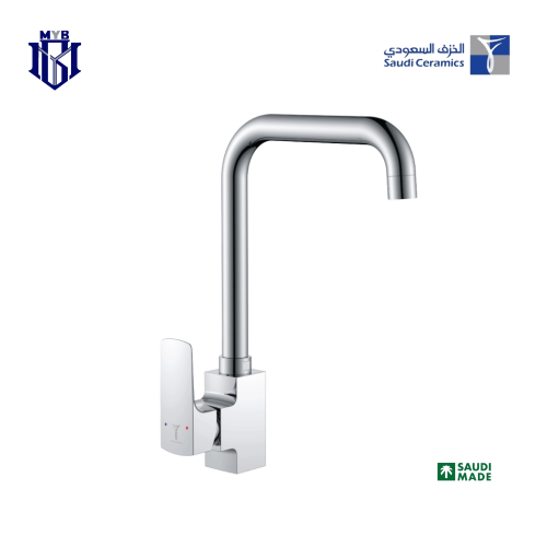 خلاط مطبخ قاعدي الخزف السعودي كيوبست (Cubist) كروم...