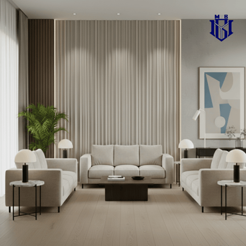 لوح بديل الويفي بيج فاتح قماشي - تصميم مموج بديل س...