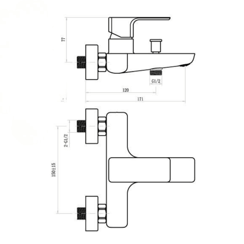 خلاط بانيو ودش لوتز ألماني ماركس بمقبض واحد - ضمان...