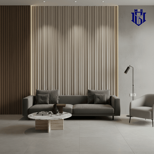 بديل الويفي مودرن - خشبي فاتح مطفي تصميم مموج 3D (...