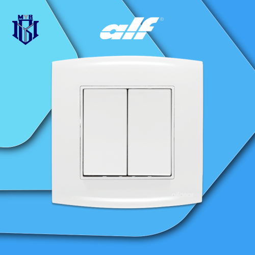 مفتاح ثنائي عريض أبيض متوسط خطين ألف الفنار 20 أمب...