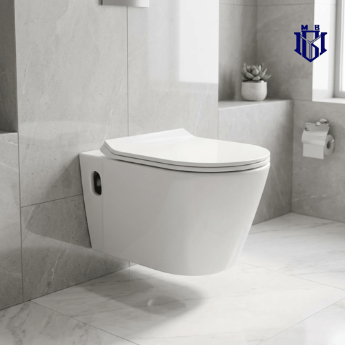 كرسي حمام معلق أبيض شركة ستامينا (Stamina)