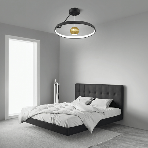 ثريا توليدو معلقة مودرن - تصميم دائري باللون الذهب...