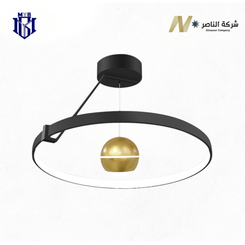 ثريا توليدو معلقة مودرن - تصميم دائري باللون الذهب...