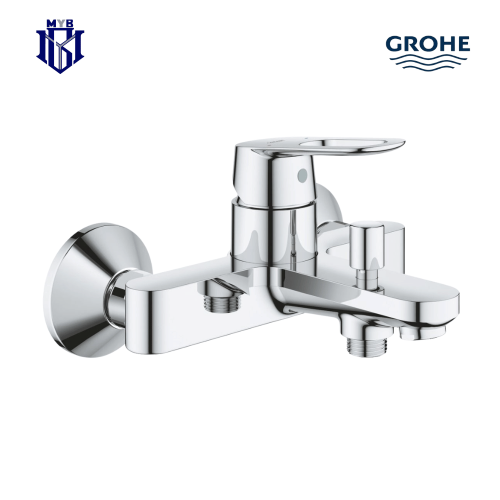 خلاط بانيو جروهي باولوب (BauLoop) حائطي كروم - مقب...