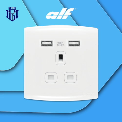 فيش 13 أمبير مع مخرجين شاحن يو اس بي 2.1 أمبير ألف...