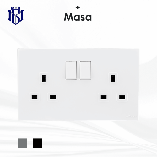 فيش ثلاثي انثى ثنائي المداخل مع مفتاح ماسة الفنار...