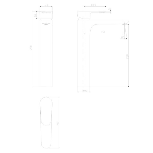 خلاط مغسلة الخزف السعودي ستارك (Stark) طويل للمغاس...