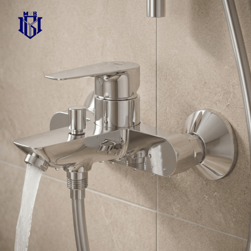 خلاط بانيو جداري جروهي باو إيدج (BauEdge) بمقبض وم...