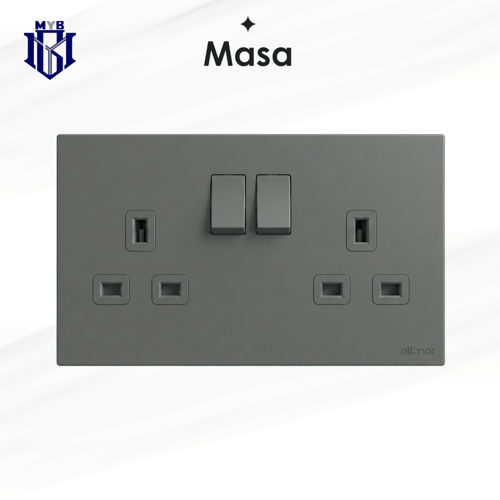 فيش ثلاثي انثى ثنائي المداخل مع مفتاح ماسة الفنار...